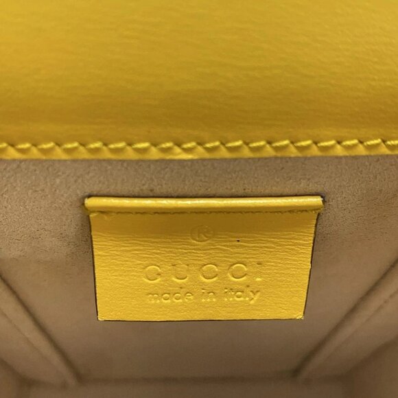 Auth GUCCI Horsebit 1955 625615 Yellow Leather Shoulder Bag - Picture 16 of 16